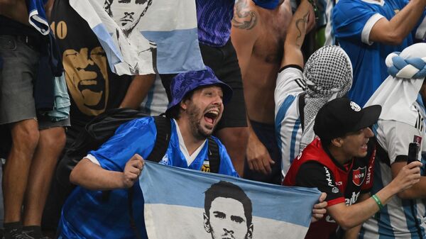 Los hinchas de la selección argentina en el Mundial de Catar - Sputnik Mundo