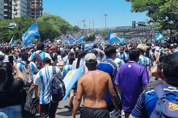 Bienvenida a la selección argentina en Buenos Aires - Sputnik Mundo