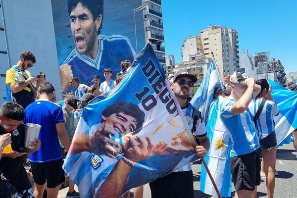 Bienvenida a la selección argentina en Buenos Aires - Sputnik Mundo