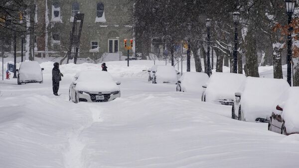 Tormenta invernal en Nueva York, EEUU - Sputnik Mundo