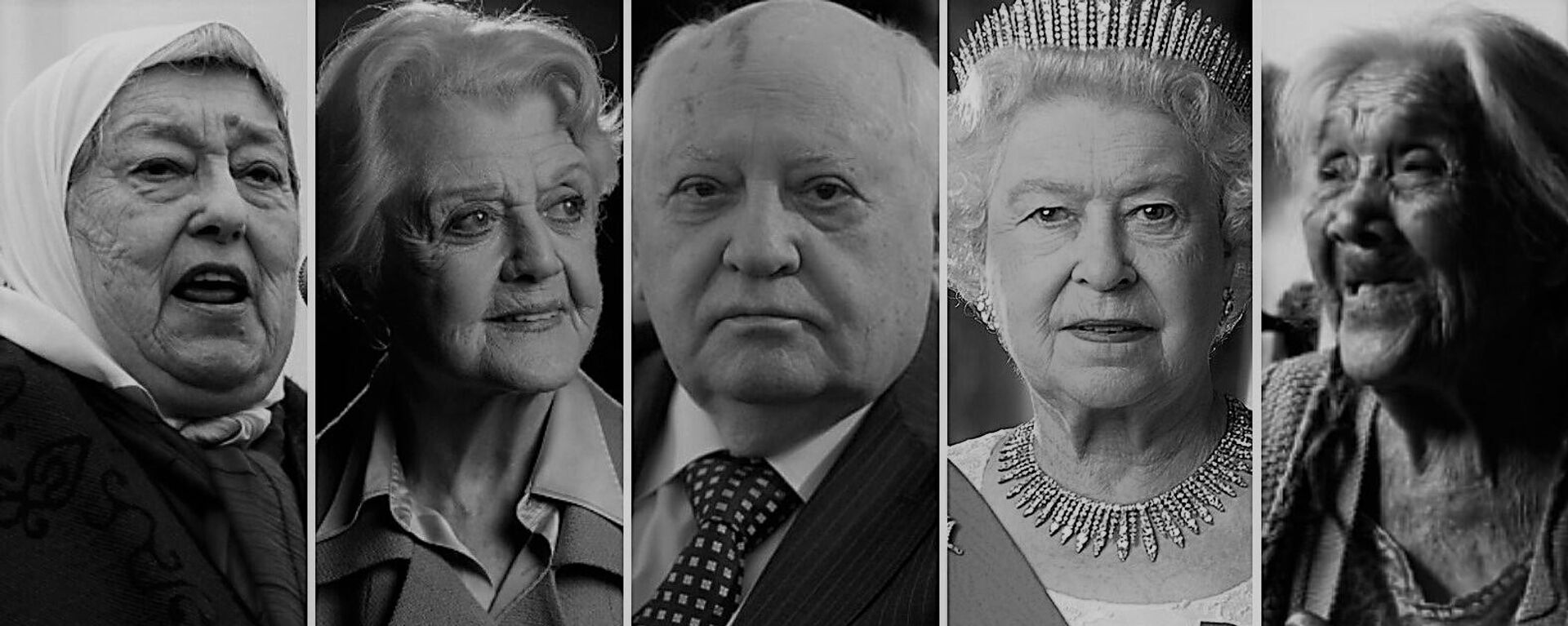 Líder de Madres de Plaza de Mayo, Hebe de Bonafini, la actriz y cantante irlandesa, británica​ y estadounidense Angela Lansbury, el último mandatario de la Unión Soviética, Mijaíl Gorbachov, La reina británica Isabel II, la mujer mexicana que inspiró a 'Mamá Coco', María Salud Ramírez  - Sputnik Mundo, 1920, 27.12.2022