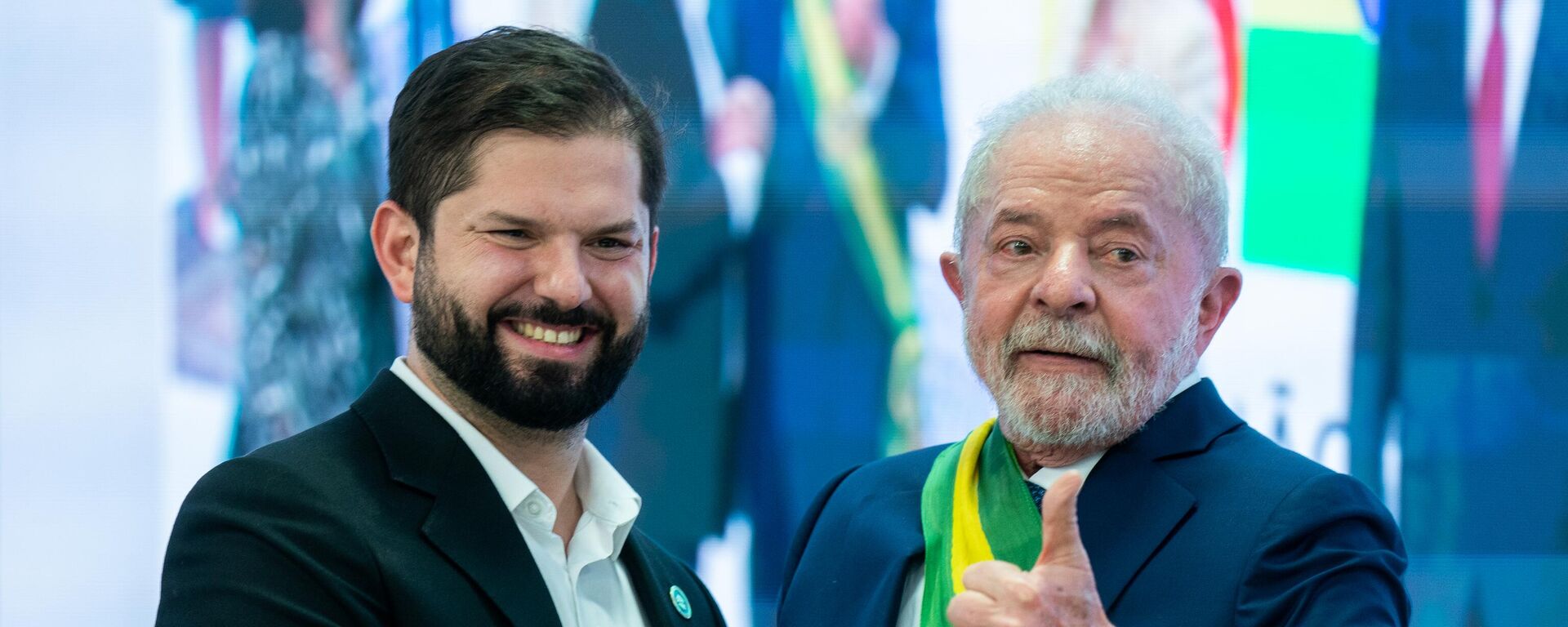 Los presidentes de Chile y Brasil, Gabriel Boric y Lula da Silva - Sputnik Mundo, 1920, 16.08.2023