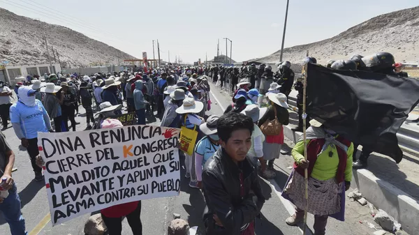 Protestas en Perú  - Sputnik Mundo