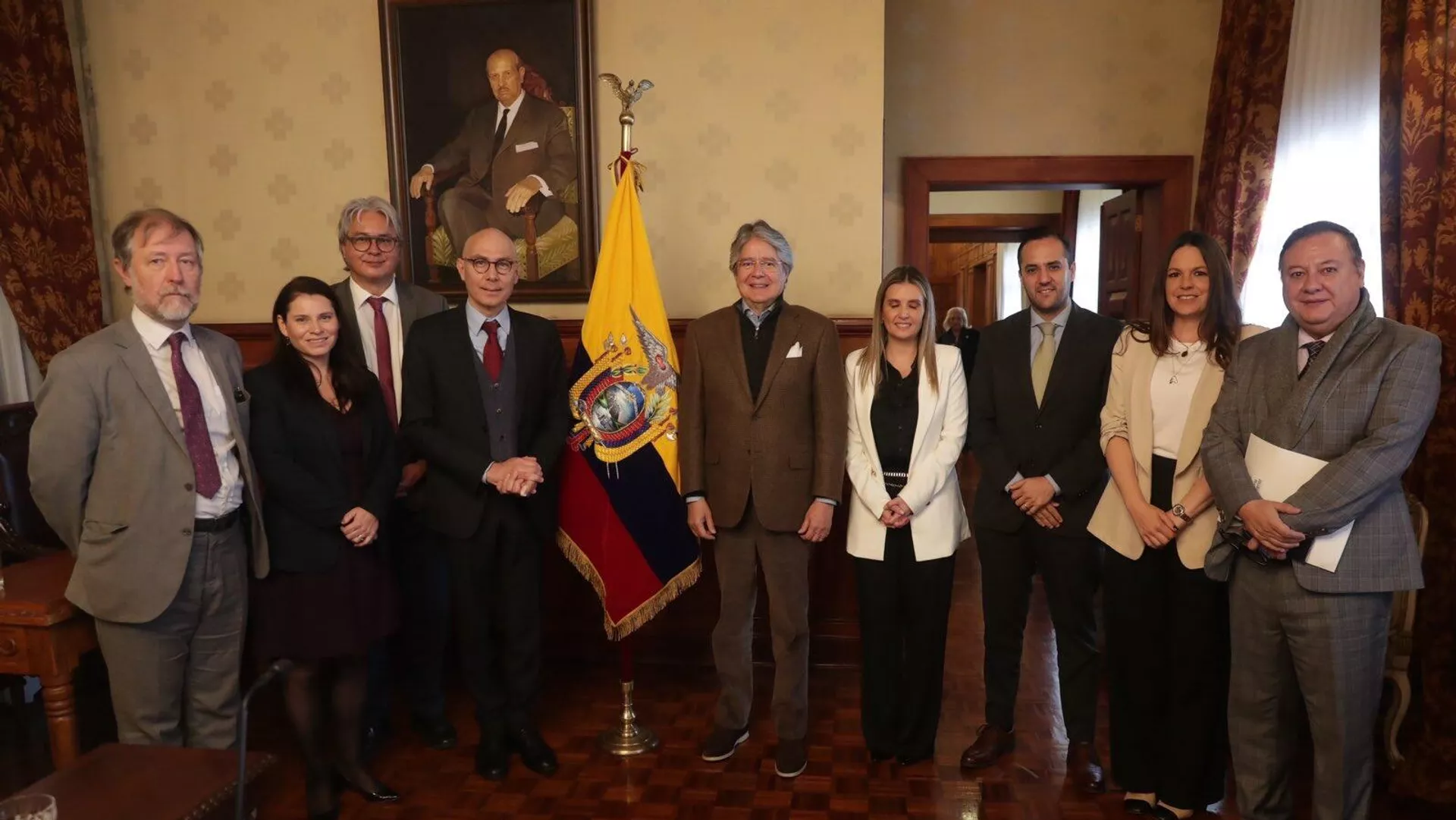 El presidente ecuatoriano, Guillermo Lasso, con el Alto Comisionado de la ONU para los Derechos Humanos, Volker Turk El presidente ecuatoriano, Guillermo Lasso, con el Alto Comisionado de la ONU para los Derechos Humanos, Volker Turk - Sputnik Mundo, 1920, 24.01.2023