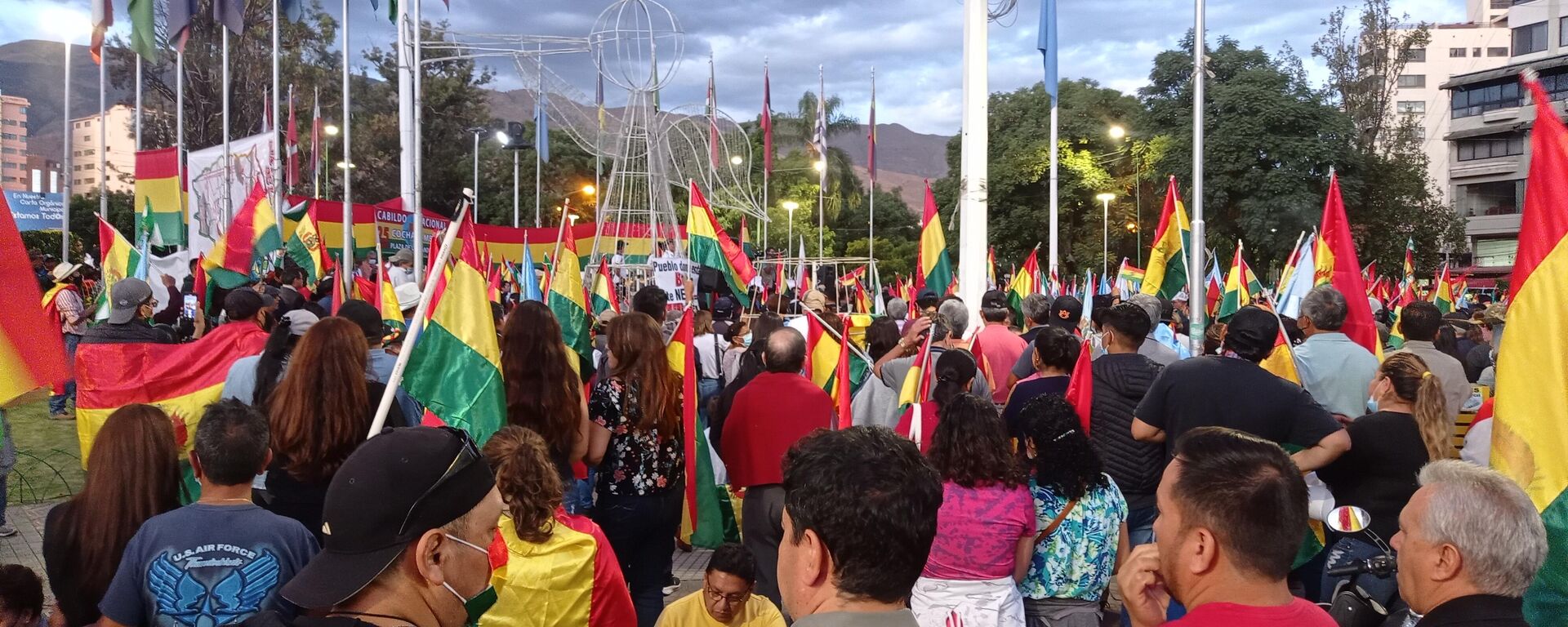 Manifestantes piden la liberación de Luis Fernado Camacho en Cochabamba, Bolivia - Sputnik Mundo, 1920, 26.01.2023