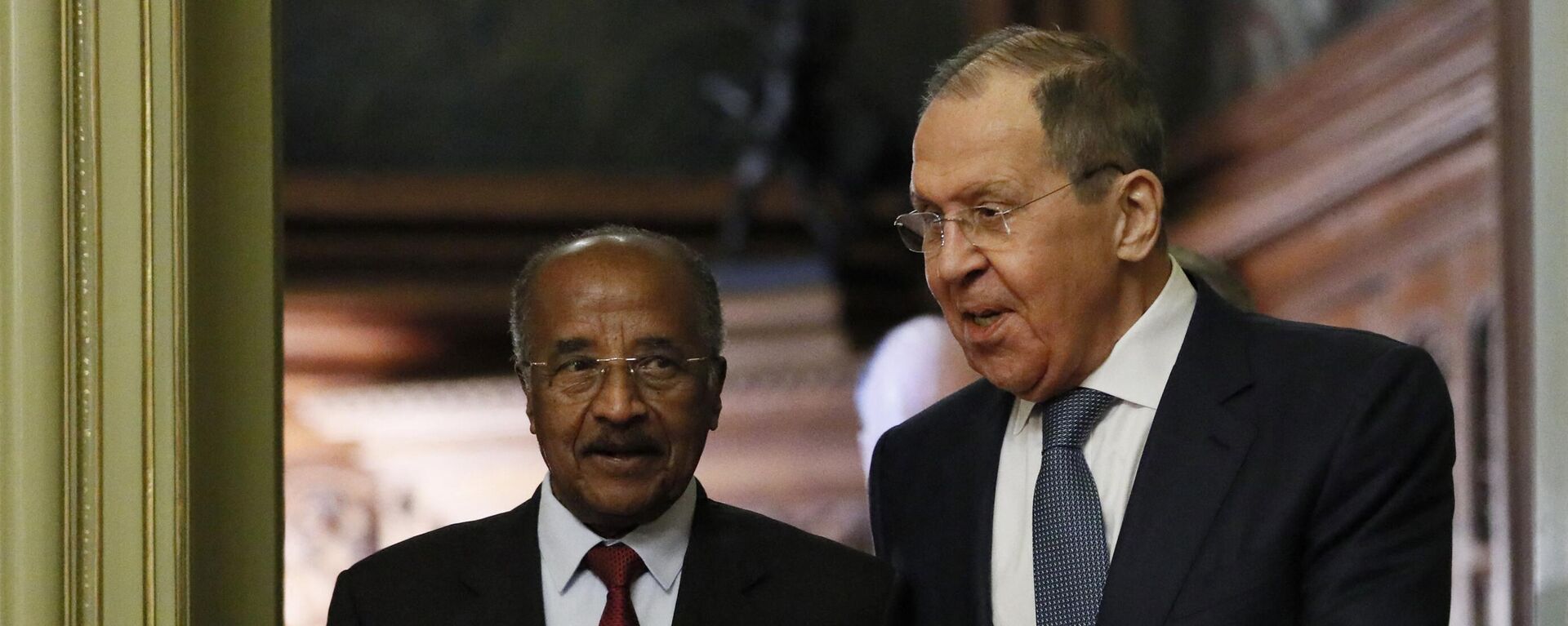 El presidente de Eritrea,  Isaías Afewerki, y, el ministro de Asuntos Exteriores de Rusia, Serguéi Lavrov - Sputnik Mundo, 1920, 26.01.2023