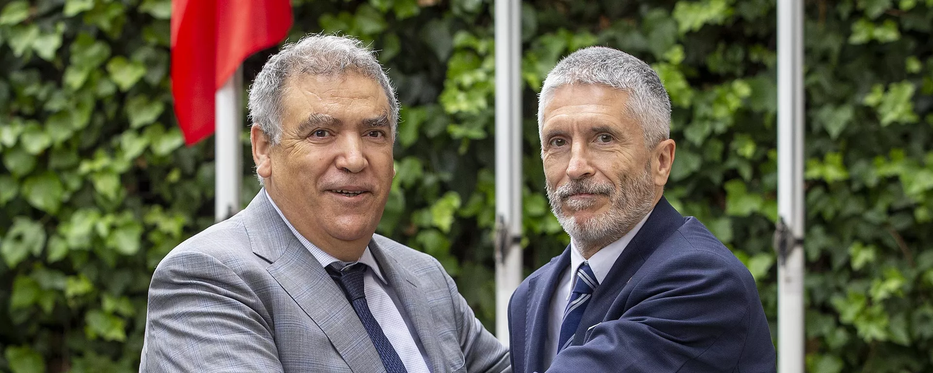 El ministro del Interior de Marruecos, Abdelouafi Laftit, y el de España, Fernando Grande-Marlaska (imagen de archivo) - Sputnik Mundo, 1920, 02.02.2023