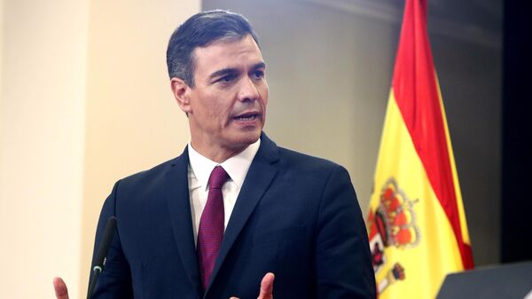 Pedro Sánchez, el presidente del Gobierno de España se dirige a los medios de comunicación, 31 de julio de 2022 - Sputnik Mundo