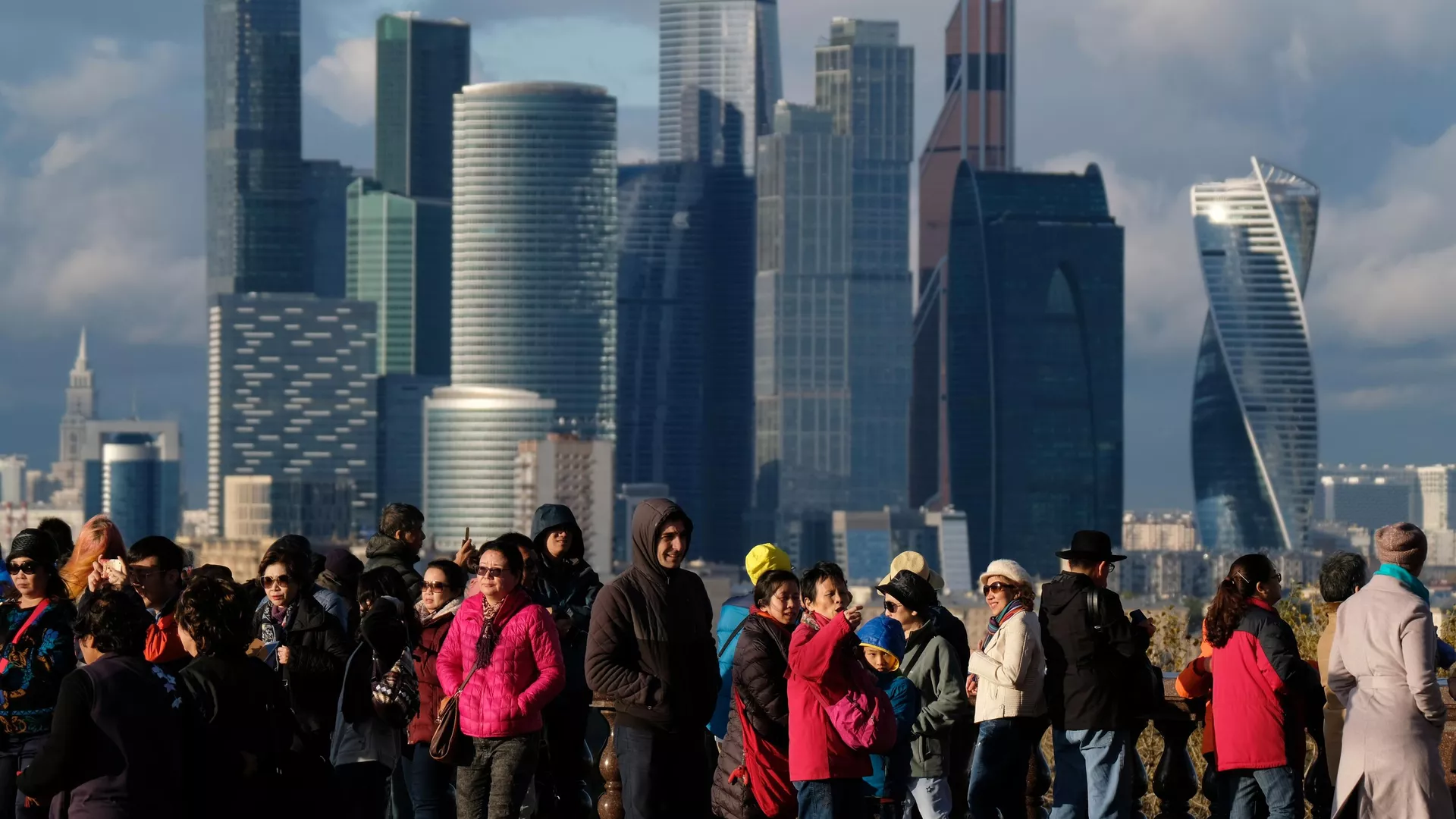 La gente en la capital de Rusia, Moscú