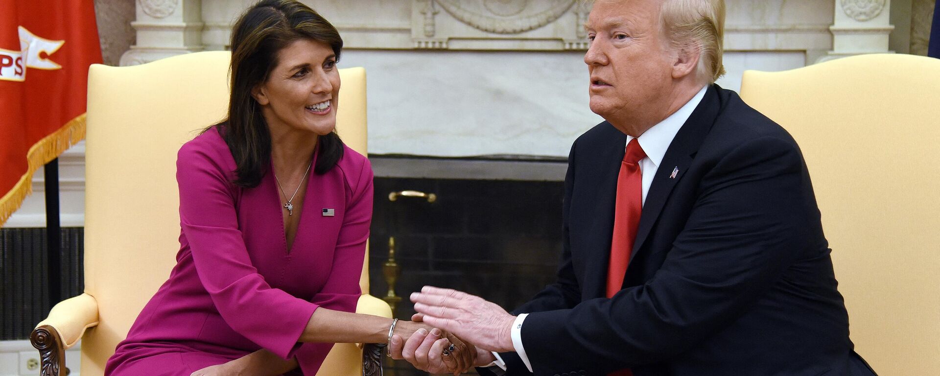 Candidata para las elecciones 2024 en EEUU Nikki Haley y expresidente de EEUU Donald Trump - Sputnik Mundo, 1920, 15.02.2023