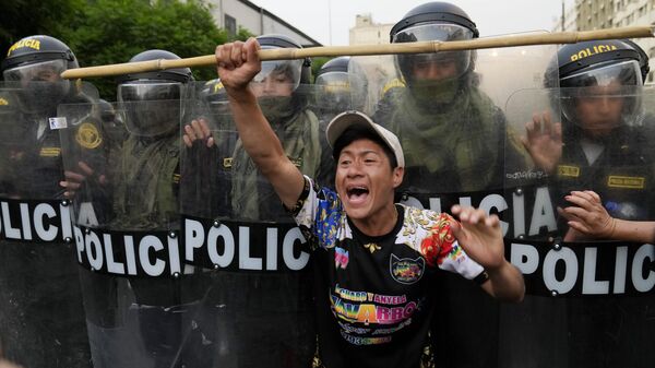 Las protestas en Perú, el 9 de febrero  - Sputnik Mundo