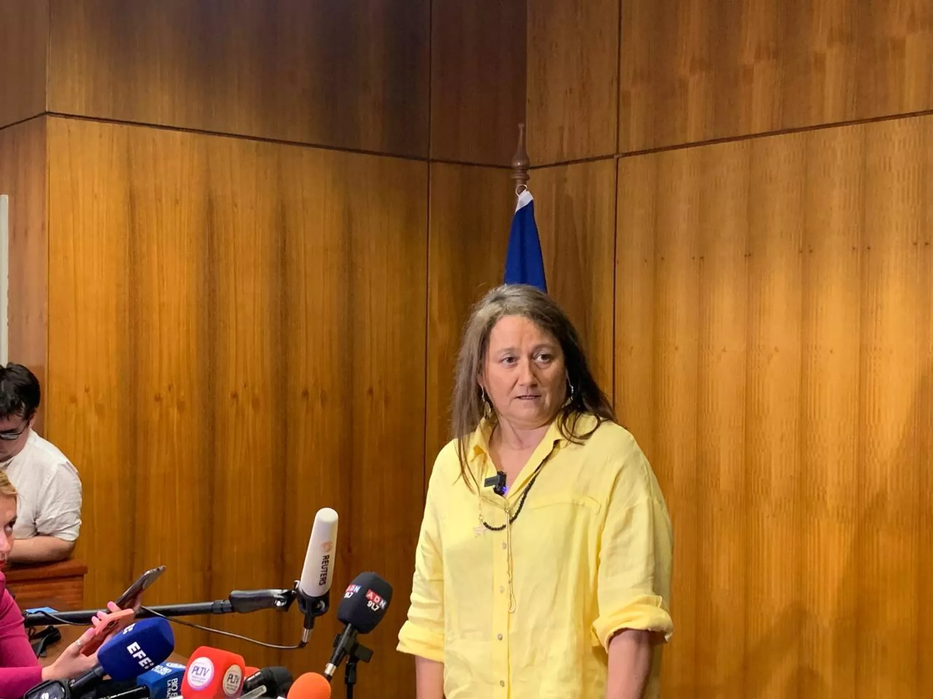 La jueza chilena Paola Plaza González, durante la entrega dle informe sobre la muerte de Pablo Neruda La jueza chilena Paola Plaza González, durante la entrega dle informe sobre la muerte de Pablo Neruda - Sputnik Mundo, 1920, 15.02.2023
