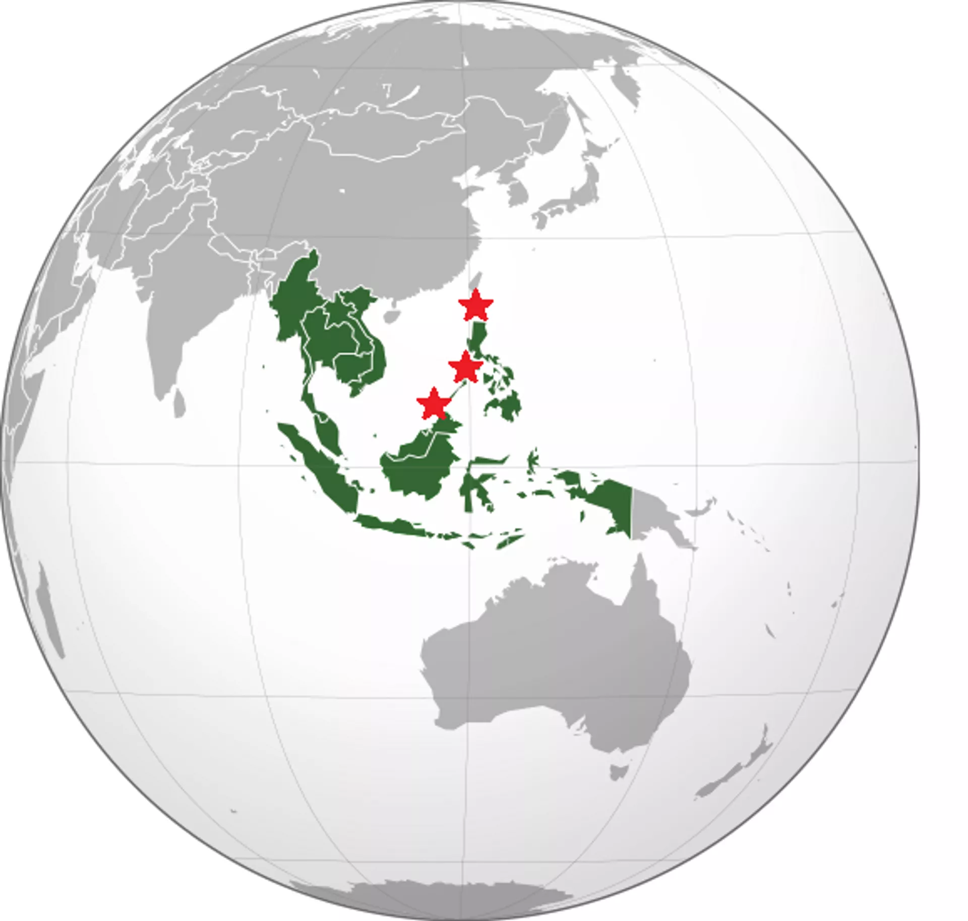 Las estrellas en el mapa muestran los puntos de bloqueos formados por la geografía de Filipinas Las estrellas en el mapa muestran los puntos de bloqueos formados por la geografía de Filipinas - Sputnik Mundo, 1920, 17.02.2023