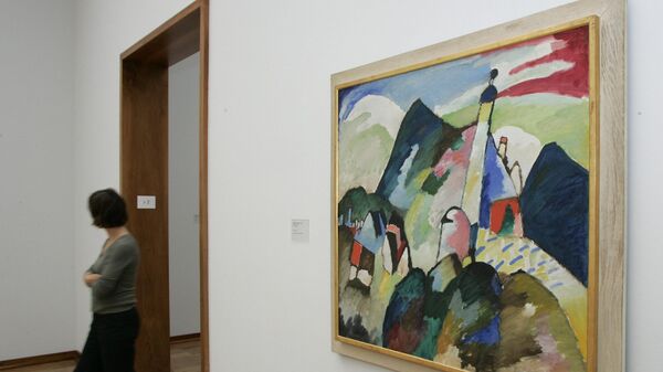 Cuadro 'Vista de Murnau con iglesia', de Vasili Kandinski,  - Sputnik Mundo