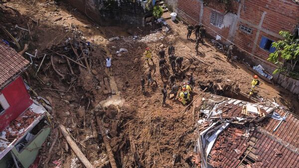 Devastación tras lluvias en Sao Paulo, Brasil  - Sputnik Mundo