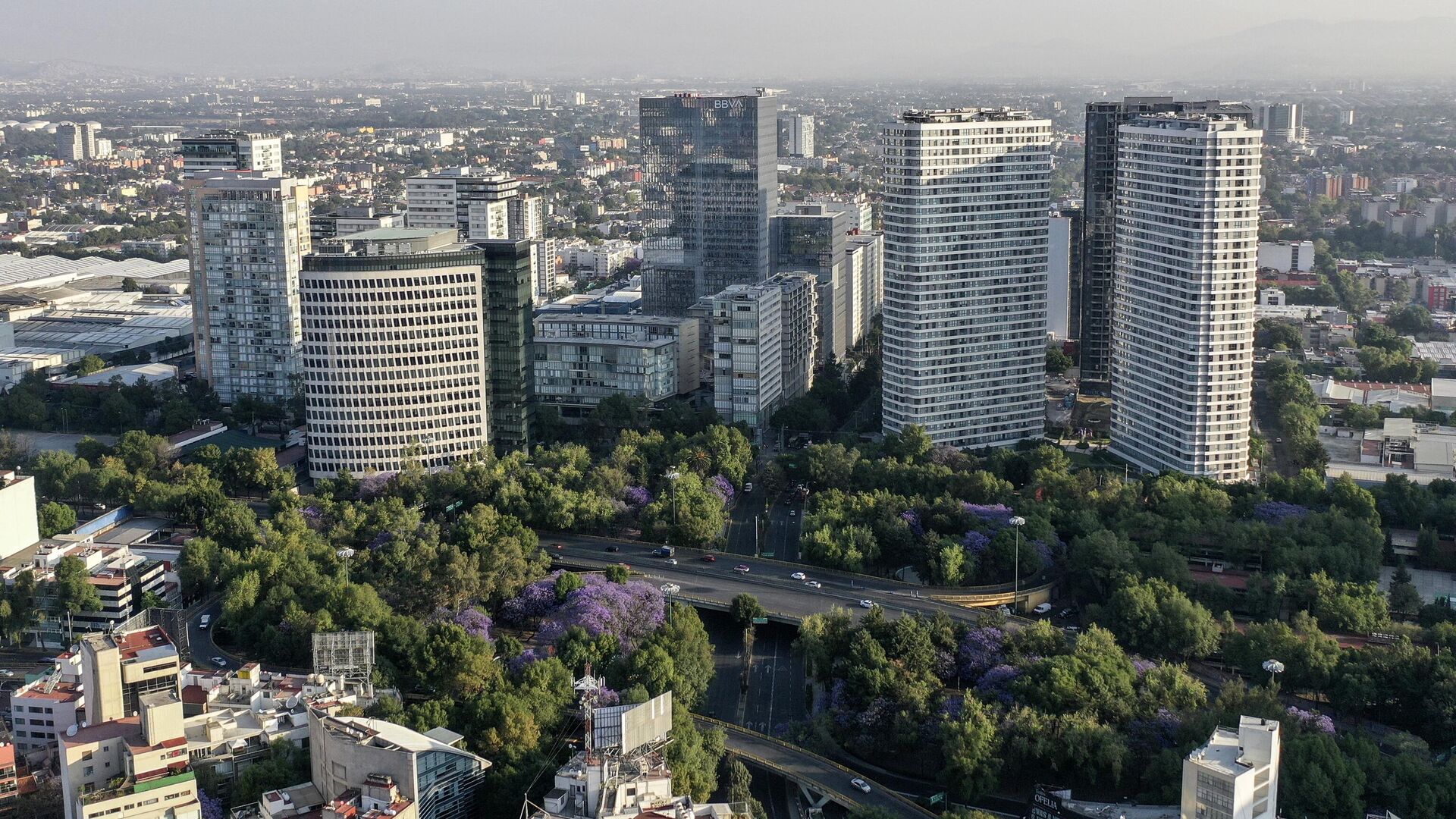 Vista aérea del barrio de Polanco, en la Ciudad de México, en marzo de 2020.  - Sputnik Mundo, 1920, 03.03.2023