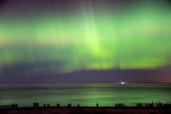 La aurora boreal en Dinamarca. - Sputnik Mundo