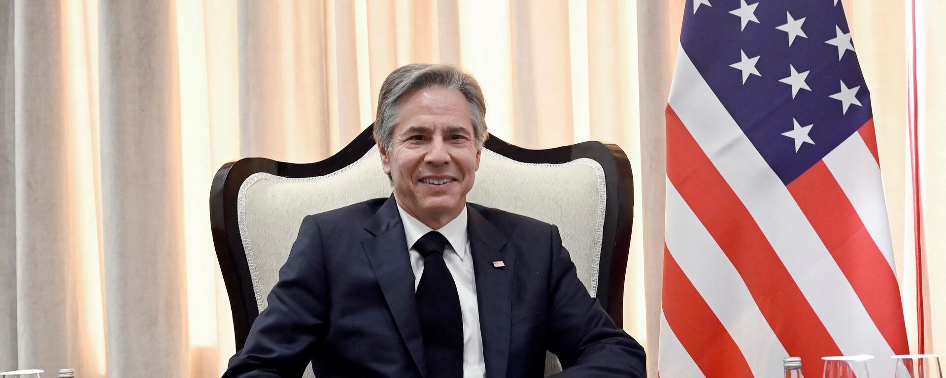 El secretario de Estado de EEUU, Antony Blinken, durante la reunión de Ministros de Exteriores del G20, en Nueva Delhi - Sputnik Mundo, 1920, 04.03.2023