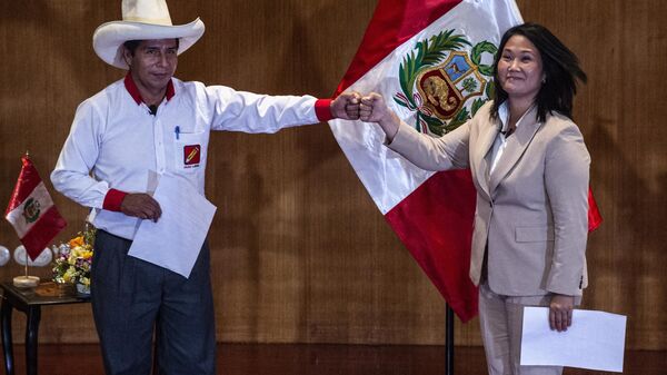 Pedro Castillo y Keiko Fujimori - Sputnik Mundo