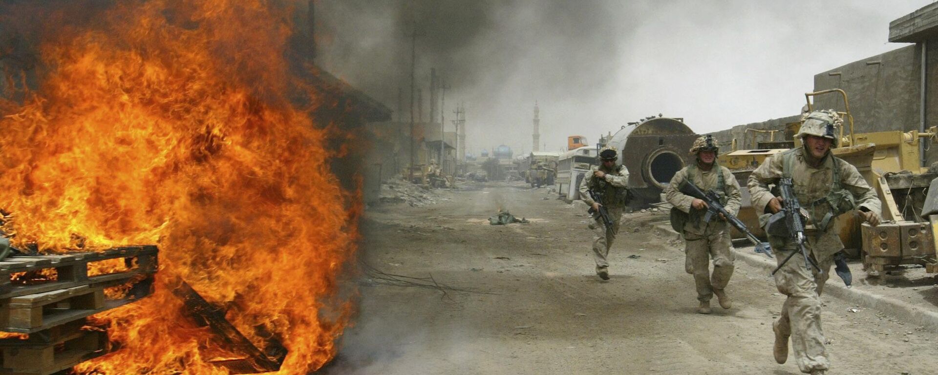 Tropas estadounidenses en Faluya, durante la invasión de EEUU a Irak (imagen referencial) - Sputnik Mundo, 1920, 17.07.2024