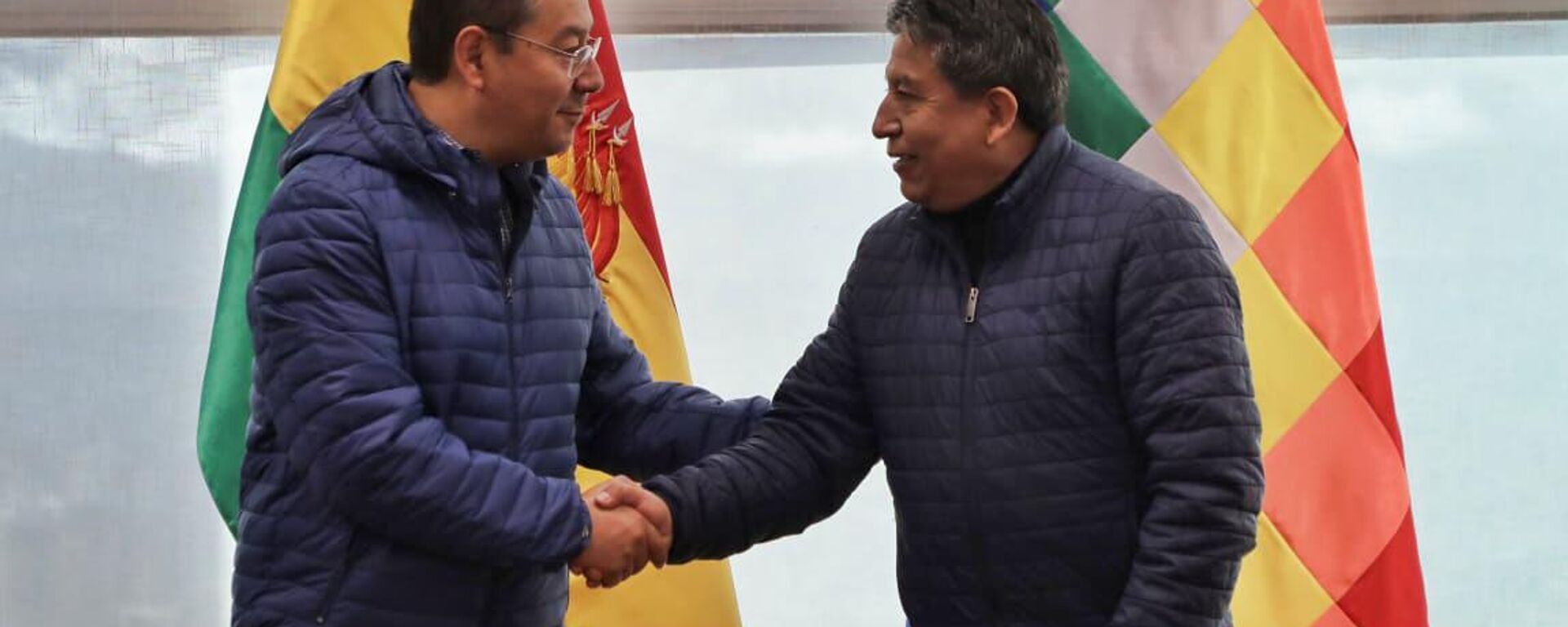 El presidente de Bolivia, Luis Arce, y el vicepresidente del Estado Plurinacional de Bolivia, David Choquehuanca - Sputnik Mundo, 1920, 21.03.2023