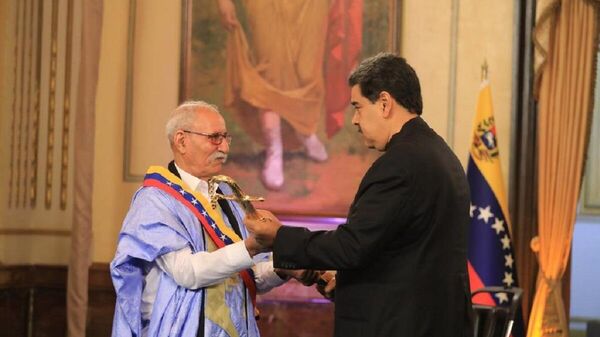 Encuentro del presidente de Venezuela, Nicolás Maduro, y Brahim Ghali, presidente de la República Árabe Saharaui - Sputnik Mundo