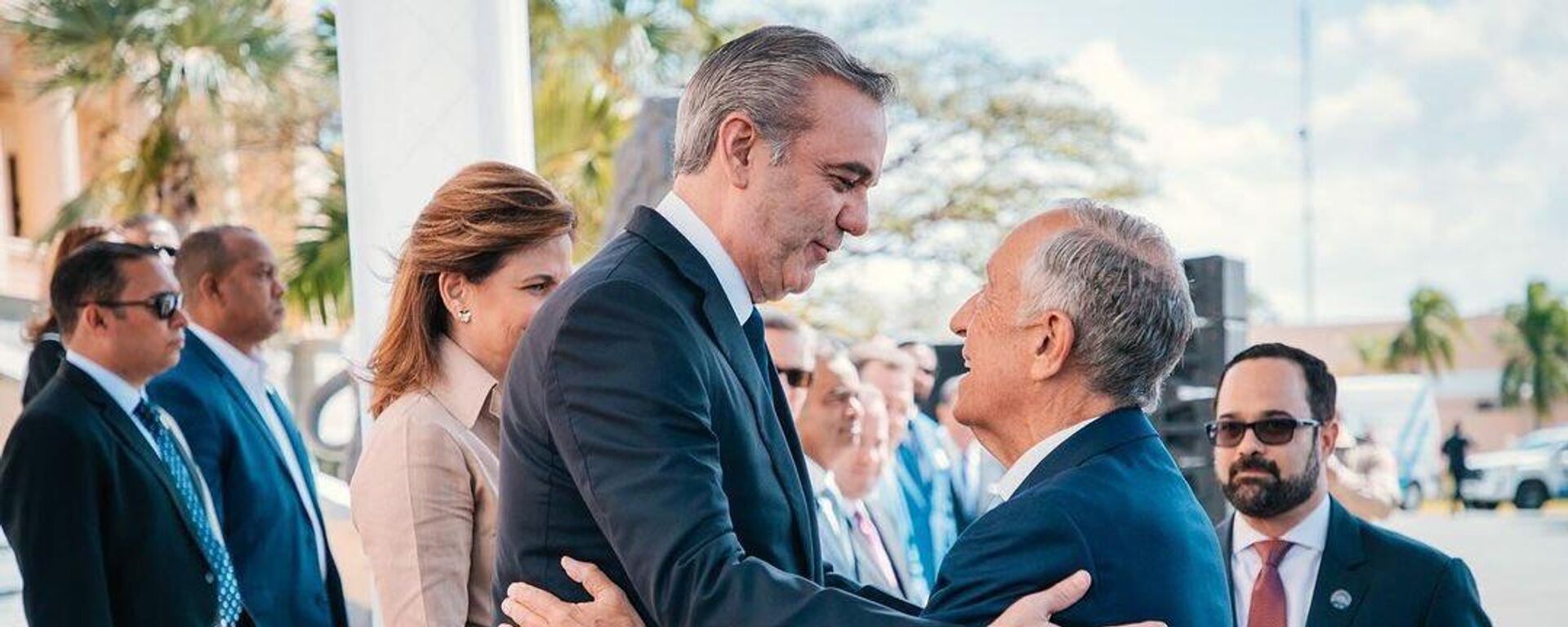 El presidente de la República Dominicana, Luis Abinader, con su par portugués, Marcelo Rebelo de Sousa - Sputnik Mundo, 1920, 23.03.2023