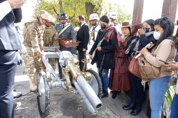 Acto por el Día del Mar en la plaza Abaroa, en La Paz, Bolivia - Sputnik Mundo