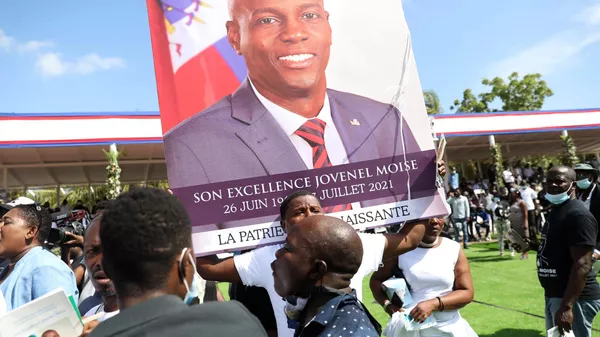Exequias de Jovenel Moise, presidente de Haití, tras su asesinato  - Sputnik Mundo