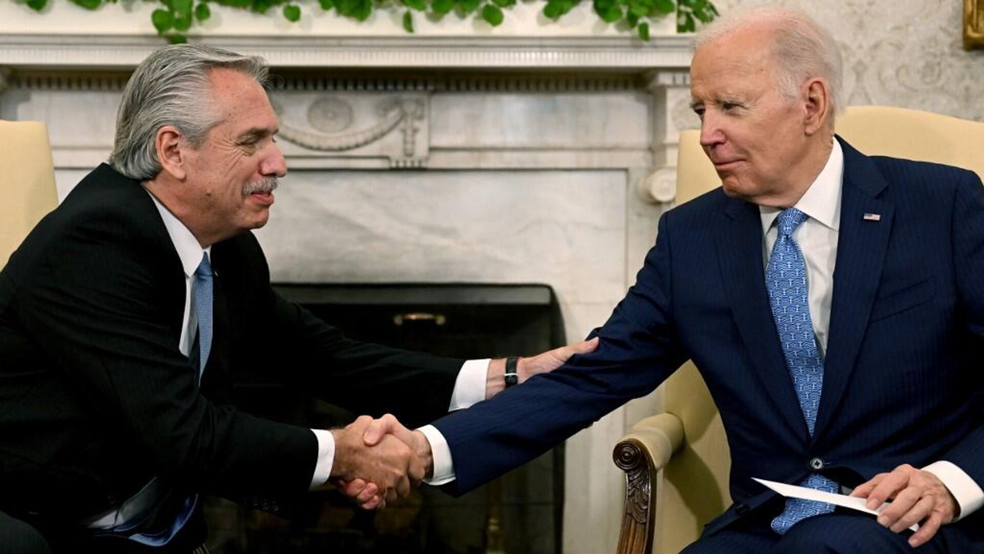 Alberto Fernández, presidente de Argentina, y Joe Biden, presidente de EEUU. Alberto Fernández, presidente de Argentina, y Joe Biden, presidente de EEUU. - Sputnik Mundo, 1920, 29.03.2023