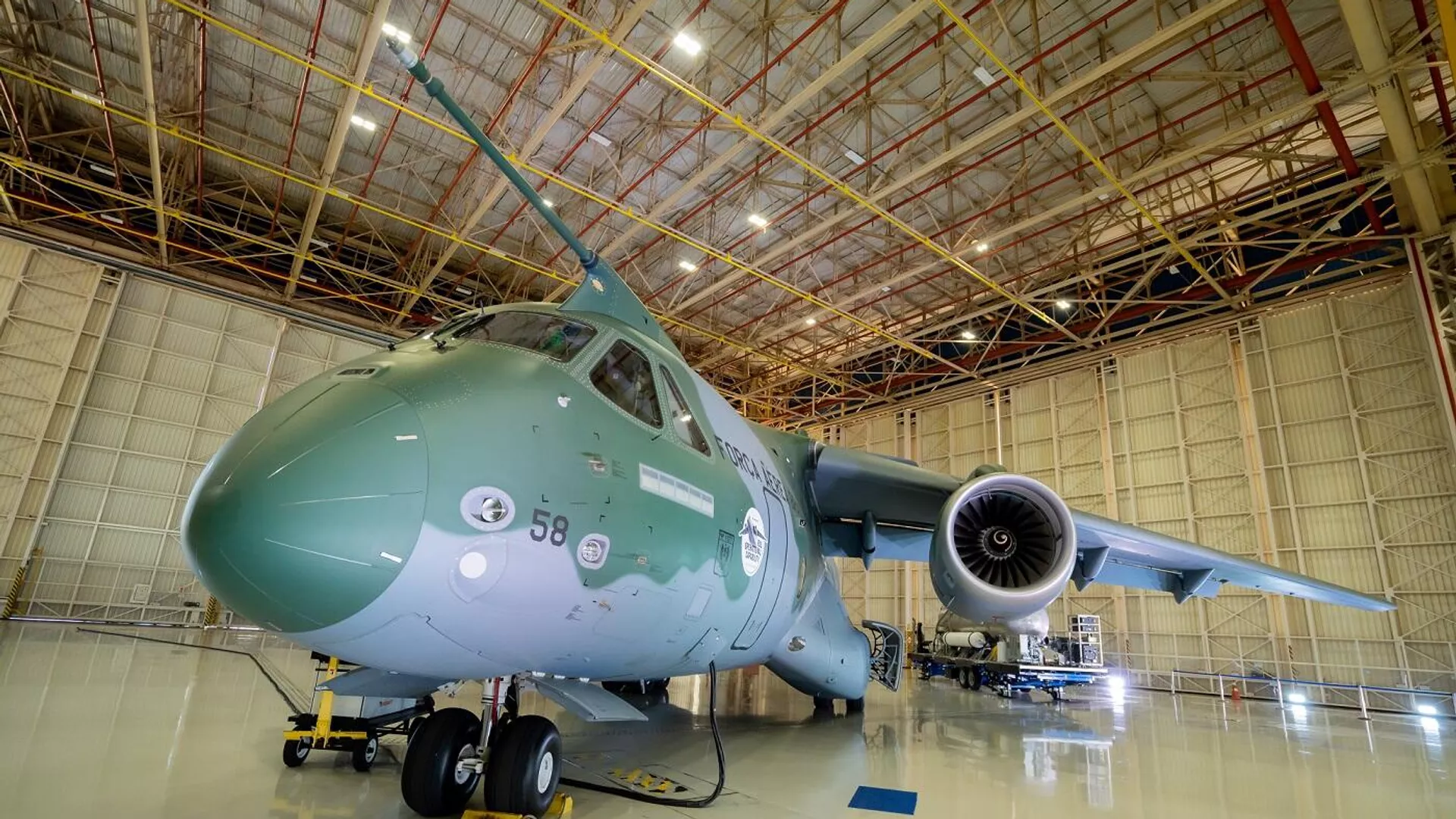 Lugar donde se realizó la ceremonia de certificación del jet multimisión C-390 Millennium de Embraer