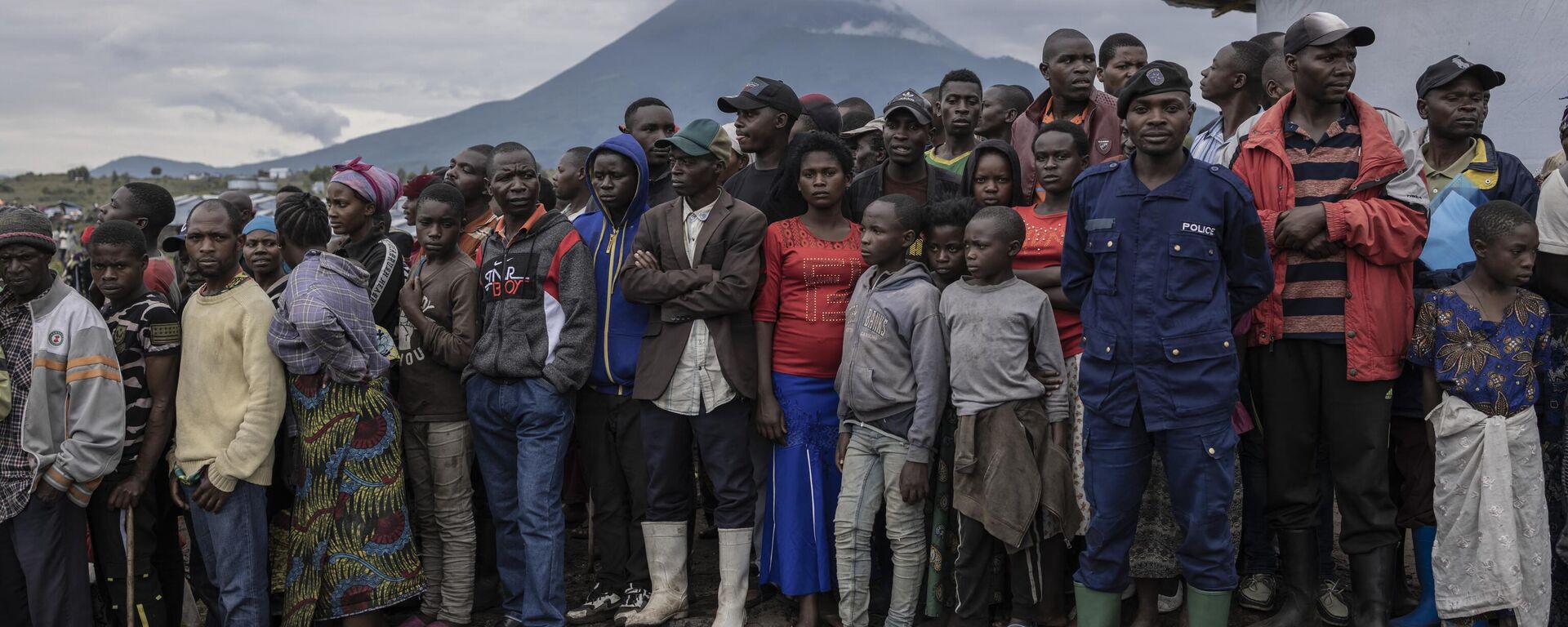 Desplazados observan la llegada del equipo del Consejo de Seguridad de las Naciones Unidas en Congo - Sputnik Mundo, 1920, 08.04.2023