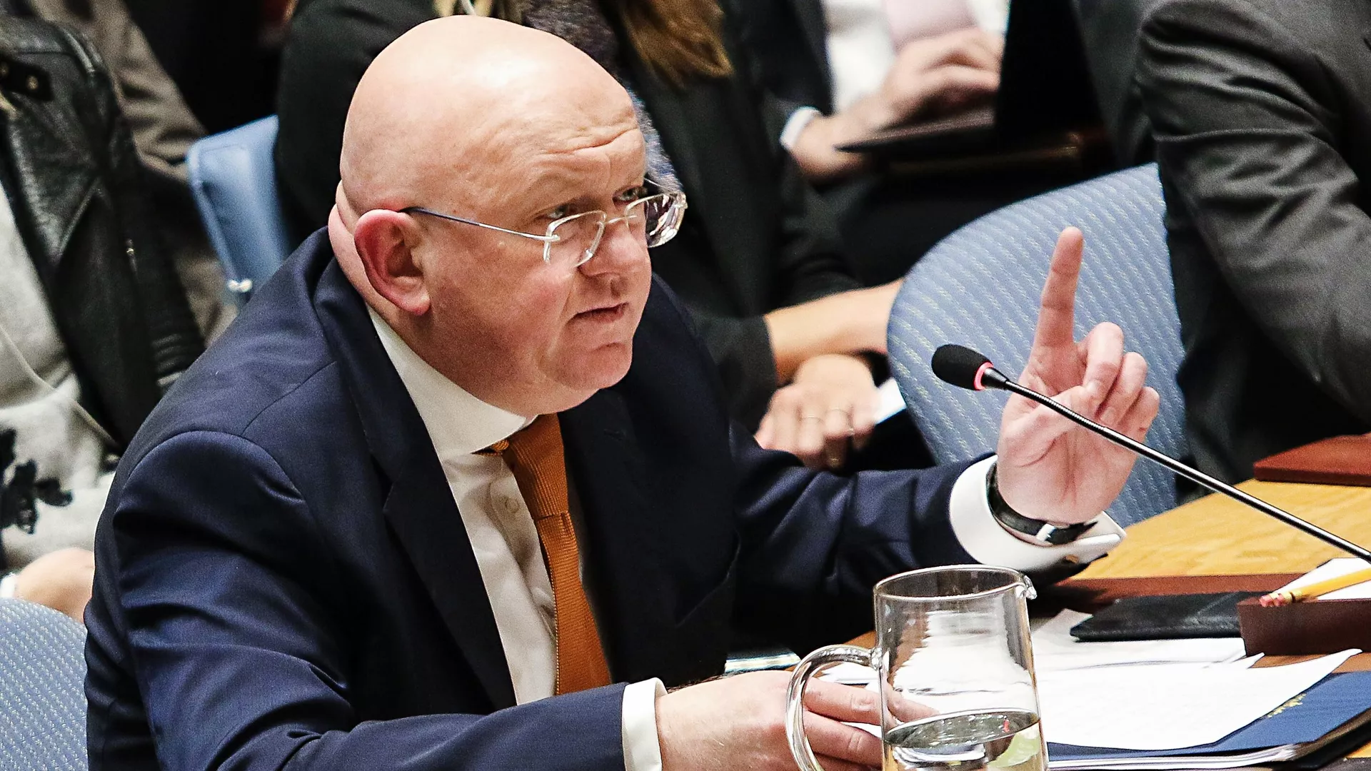 Vasili Nebenzia, el embajador de Rusia ante la Organización de las Naciones Unidas (ONU), se dirige a una sesión pública del Consejo de Seguridad de la ONU en Nueva York. - Sputnik Mundo, 1920, 02.10.2024