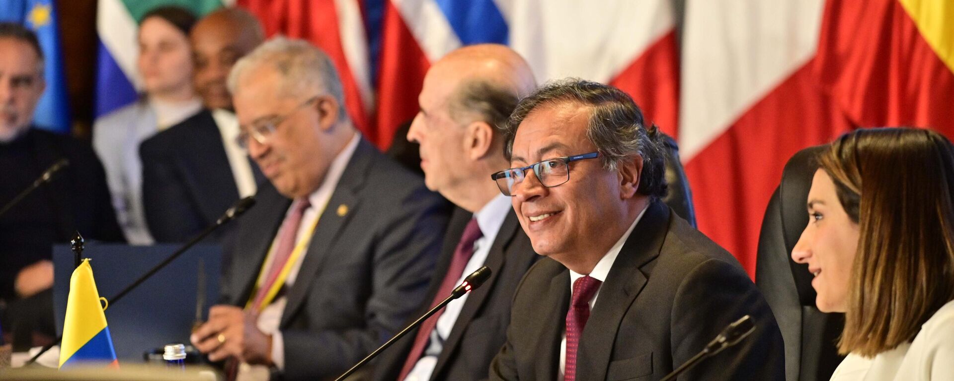 El Presidente de la República, Gustavo Petro, durante la apertura de la Conferencia Internacional sobre el Proceso Político en Venezuela - Sputnik Mundo, 1920, 27.04.2023