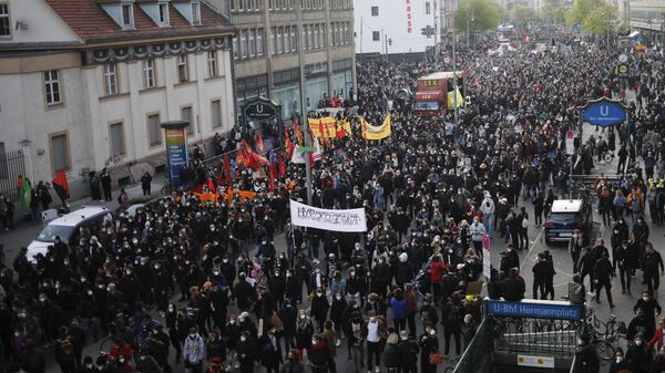 El Día Internacional de los Trabajadores en Berlín en 2021 (archivo) - Sputnik Mundo