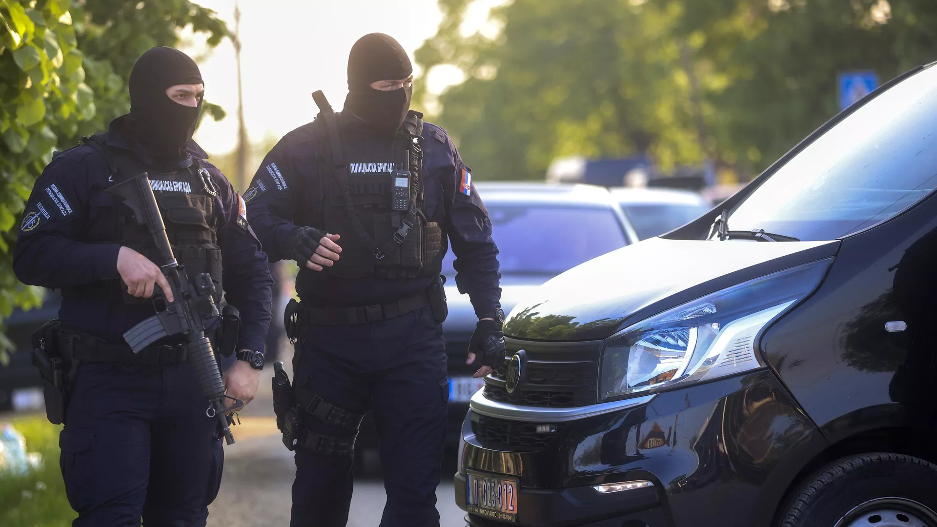 Los policías serbios en el lugar del accidente Los policías serbios en el lugar del accidente - Sputnik Mundo, 1920, 05.05.2023