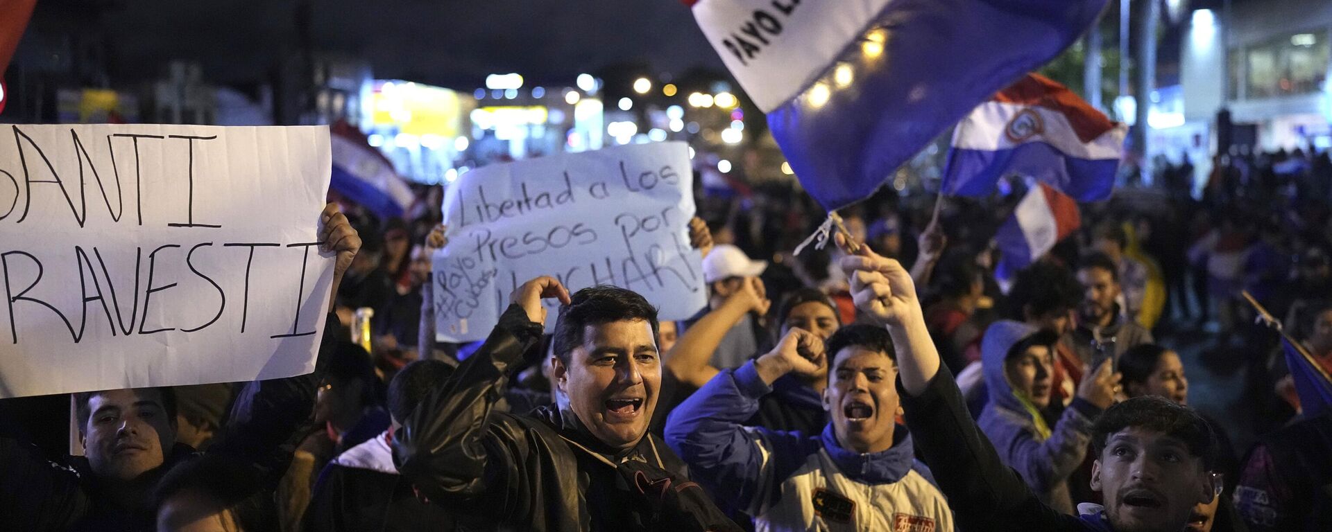 Partidarios de derechista Paraguayo 'Payo' Cubas, protestan frente al Tribunal Superior de Justicia Electoral de Asunción - Sputnik Mundo, 1920, 10.05.2023