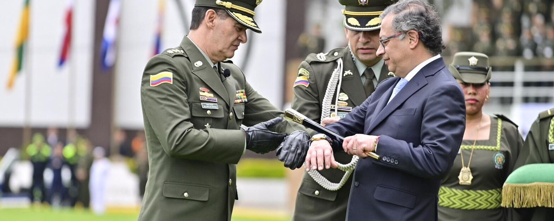 Presidente Gustavo Petro en ceremonia del reconocimiento del director de la Policía Nacional William Salamanca - Sputnik Mundo, 1920, 11.05.2023