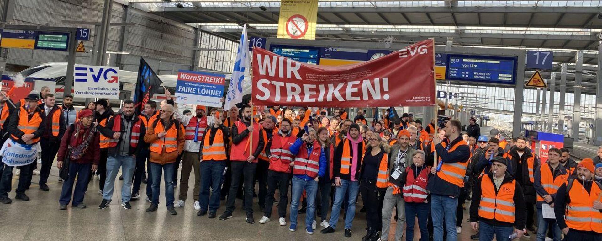 Protesta de trabajadores ferroviarios del sindicato EGV en Alemania. - Sputnik Mundo, 1920, 12.05.2023