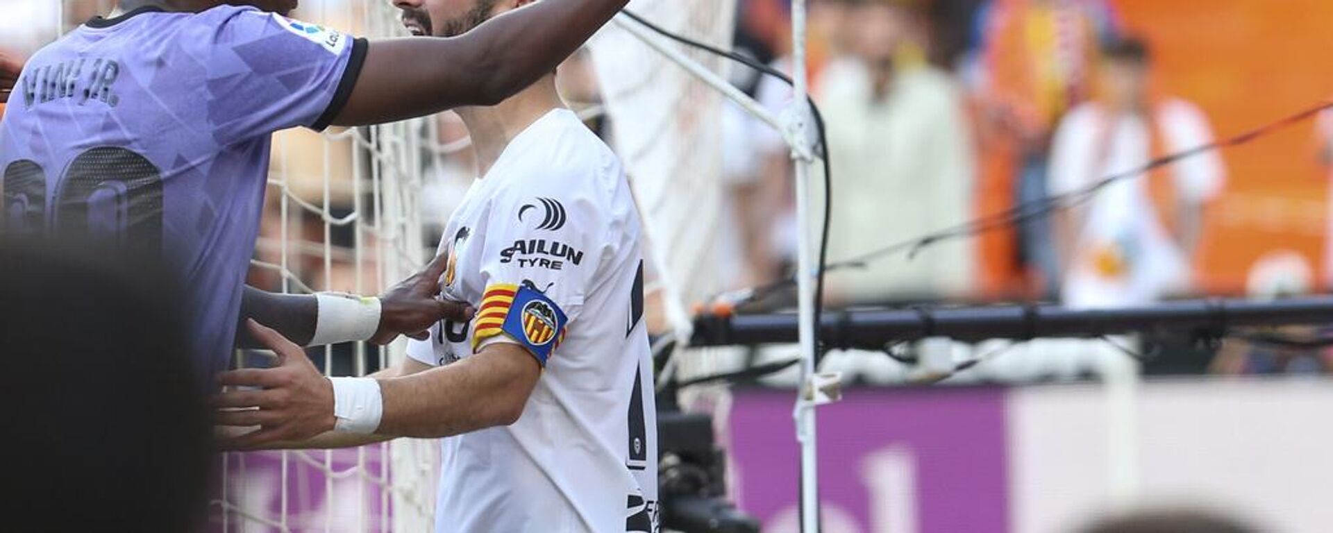 Vinicius Junior durante el juego de ayer contra el Valencia.  - Sputnik Mundo, 1920, 22.05.2023