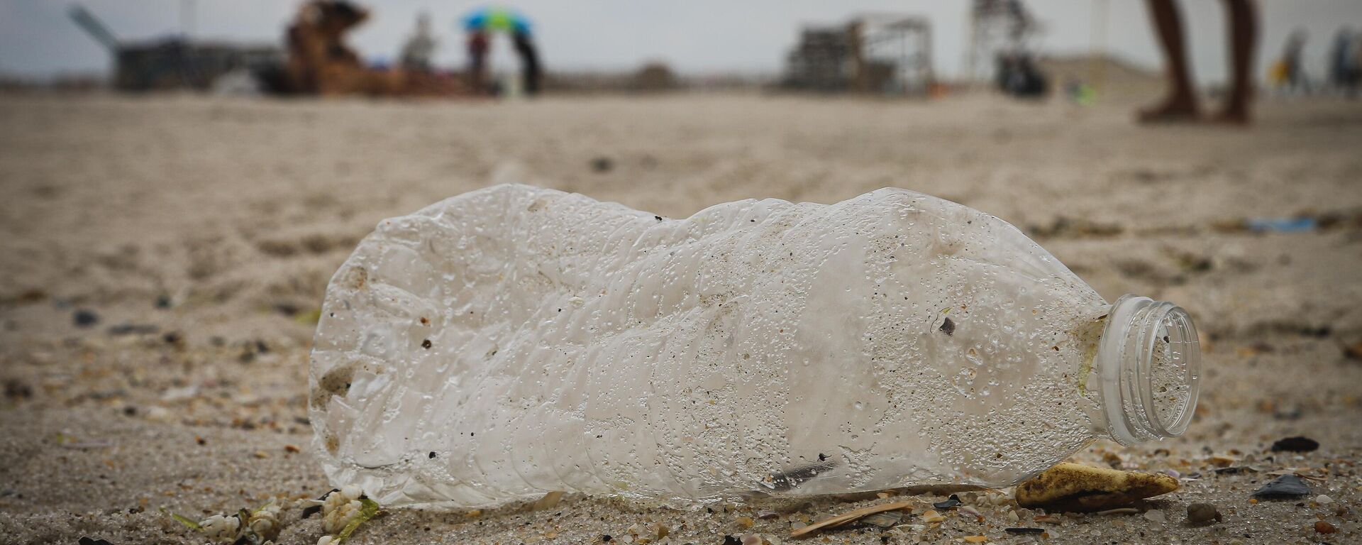 Botella de plástico en la playa (imagen referencial) - Sputnik Mundo, 1920, 17.10.2024