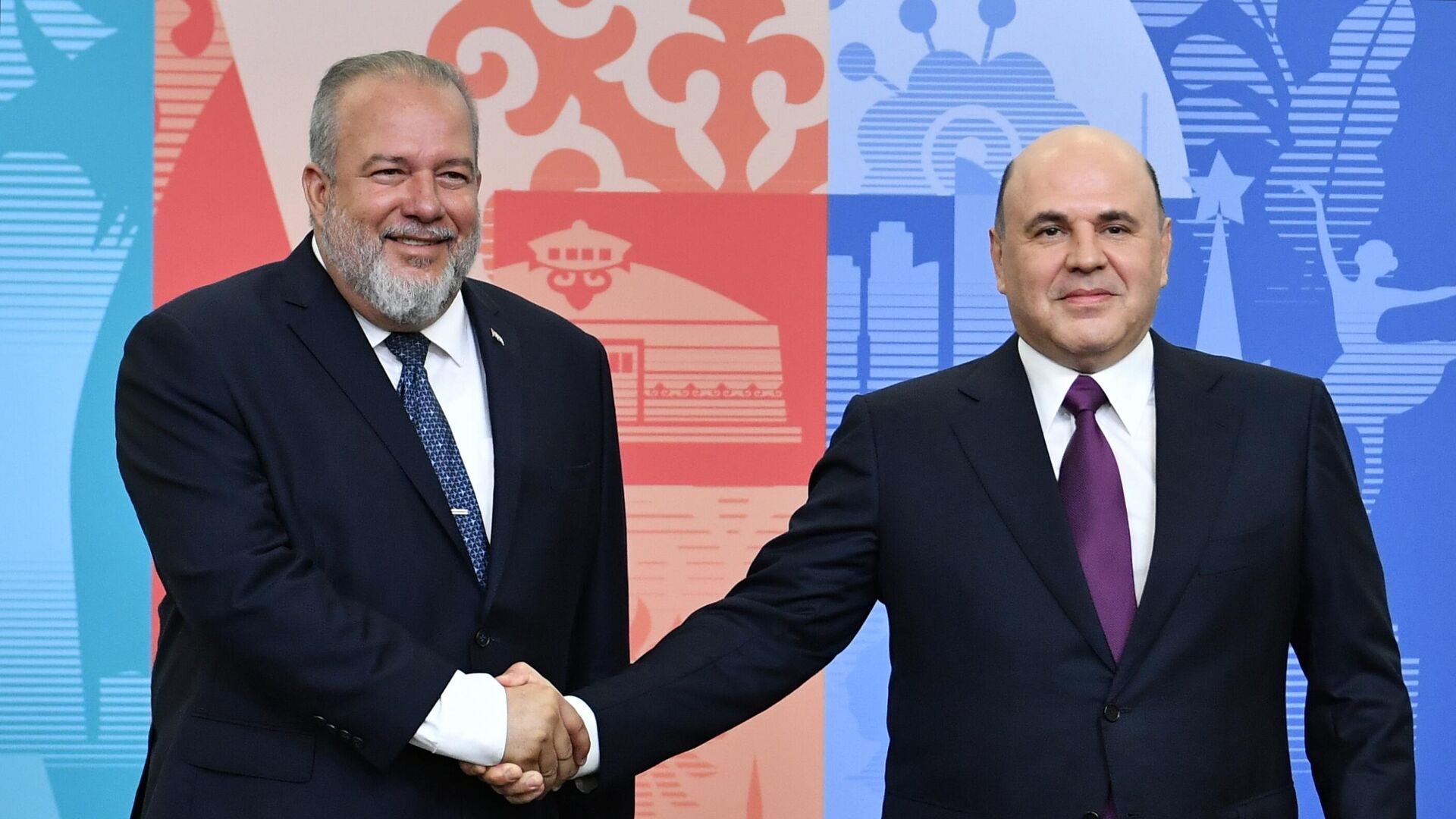 Mijaíl Mishustin, el primer ministro ruso se reúne con su homólogo cubano Manuel Marrero Cruz Mijaíl Mishustin, el primer ministro ruso se reúne con su homólogo cubano Manuel Marrero Cruz - Sputnik Mundo, 1920, 07.06.2023