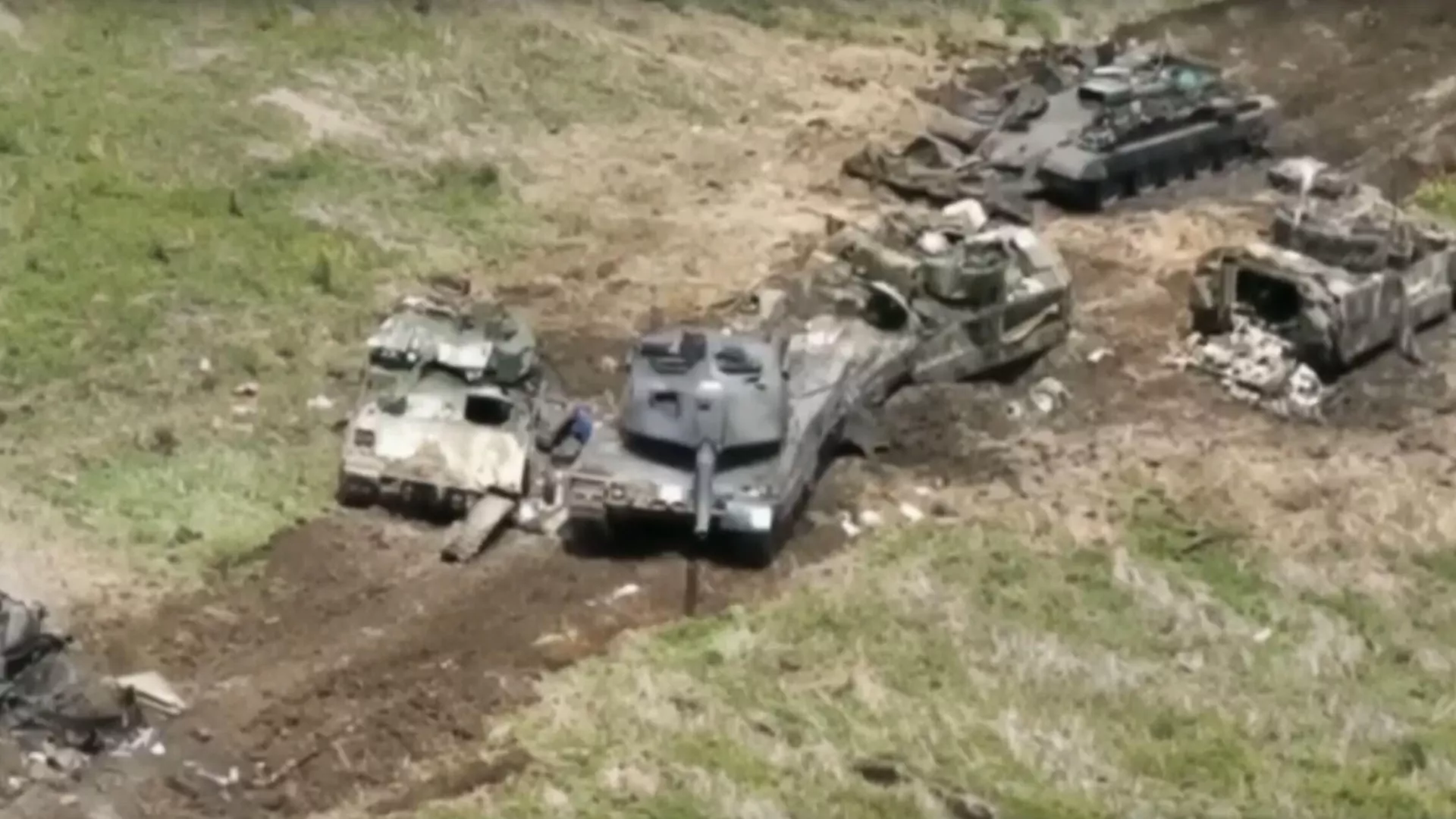 Un Leopard 2A6 ucraniano destruido por las Fuerzas Armadas de Rusia