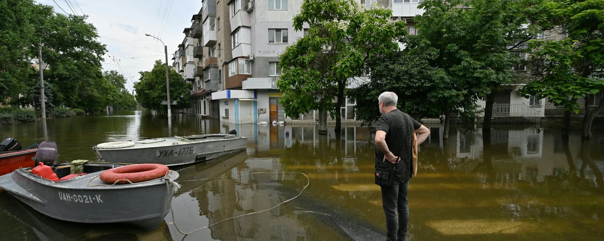 Las inundaciones provocadas por el colapso de la presa hidroeléctrica de Kajovka - Sputnik Mundo, 1920, 14.06.2023