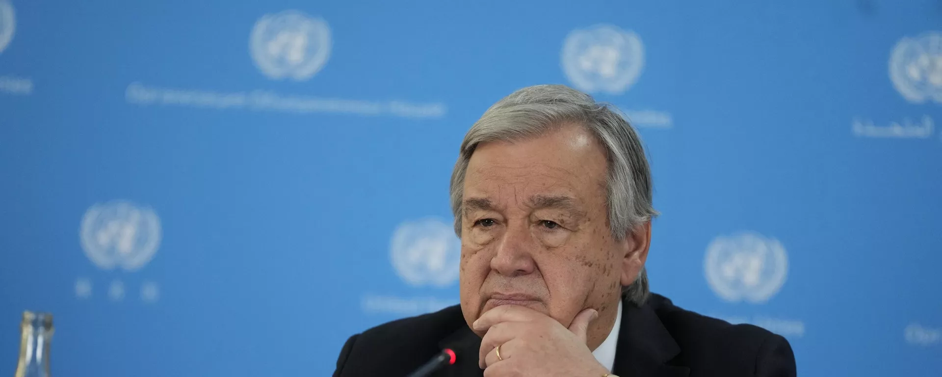 Antonio Guterres, el secretario general de la ONU, asiste a una rueda de prensa durante una visita a la oficina de la ONU en  Kenia, el 3 de mayo de 2023. - Sputnik Mundo, 1920, 21.06.2024