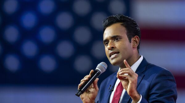 Vivek Ramaswamy, político estadounidense, habla en la Conferencia de Acción Política Conservadora CPAC 2023  en Maryland, EEUU, el 3 de marzo de 2023. - Sputnik Mundo