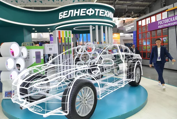 El puesto de Bielorrusia en la Exposición Industrial Internacional Innoprom 2023 de Ekaterimburgo. El puesto de Bielorrusia en la Exposición Industrial Internacional Innoprom 2023 de Ekaterimburgo. - Sputnik Mundo