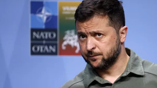 El presidente ucraniano Volodímir Zelenski en Vilna - Sputnik Mundo