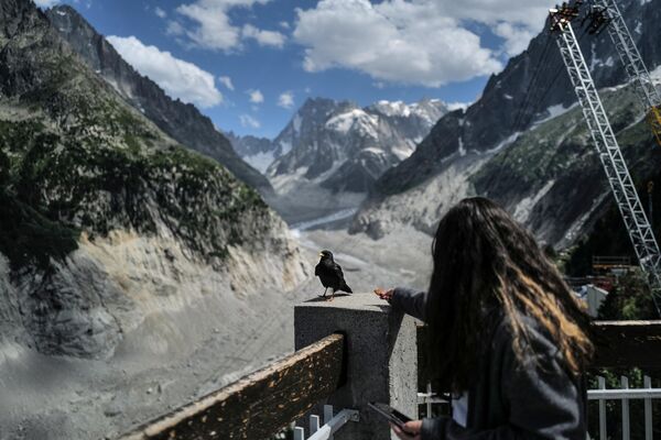 En total, hay siete grandes glaciares y varios pequeños en el valle de Chamonix. También alberga una de las pistas de esquí más largas de los Alpes: el legendario Valle Blanco. - Sputnik Mundo