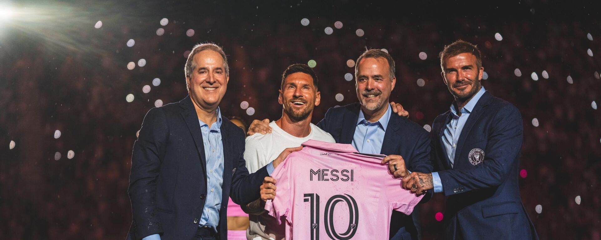 El futbolista argentino Lionel Messi durante su presentación con el Inter Miami el 16 de julio de 2023 - Sputnik Mundo, 1920, 24.10.2023